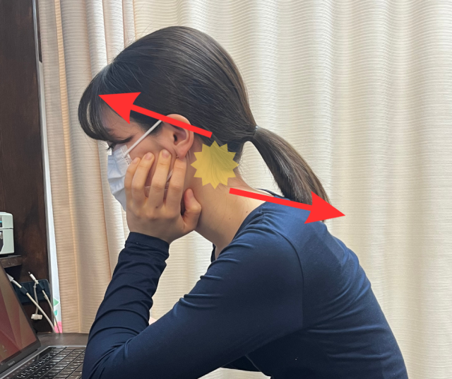 首の痛みにつながるデスクワーク姿勢